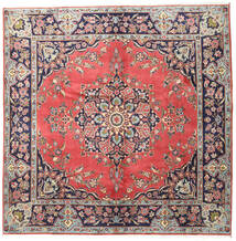  Persischer Yazd Teppich 293X294 Quadratisch Rot/Beige Großer (Wolle, Persien/Iran)