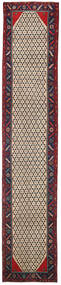 Orientalischer Hamadan Patina Teppich 98X500 Läufer Beige/Dunkelrot Wolle, Persien/Iran Carpetvista