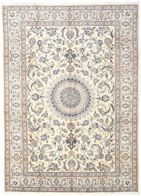  Orientalischer Nain Teppich 282X390 Beige/Grau Großer Wolle, Persien/Iran Carpetvista