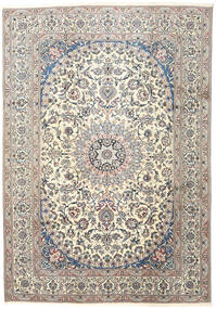  Persischer Nain Teppich 245X352 Beige/Hellgrau (Wolle, Persien/Iran)