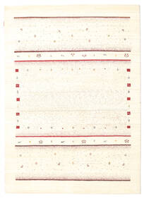 165X230 Gabbeh Loribaft Teppich Moderner Beige/Weiß (Wolle, Indien) Carpetvista