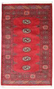 96X157 Pakistan Bokhara 2Ply Matta Orientalisk Röd/Mörkröd (Ull, Pakistan) Carpetvista