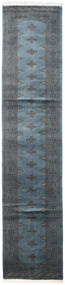 絨毯 オリエンタル パキスタン ブハラ 3Ply 79X360 廊下 カーペット ダークグレー/ブルー (ウール, パキスタン)