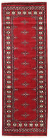 80X235 Pakistan Bokhara 2Ply Orientalisk Hallmatta Mörkröd/Röd (Ull, Pakistan) Carpetvista
