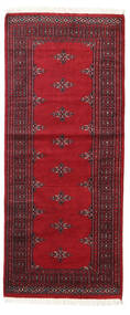 78X190 Pakistan Buchara 2Ply Teppich Orientalischer Läufer Dunkelrot/Rot (Wolle, Pakistan) Carpetvista