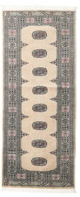 77X185 Pakistan Buchara 2Ply Teppich Orientalischer Läufer Beige/Grau (Wolle, Pakistan) Carpetvista