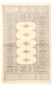 95X151 Pakistan Bokhara 3Ply Rug Oriental Beige/White (Wool, Pakistan) Carpetvista
