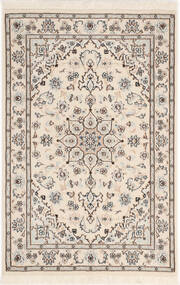  Orientalischer Nain 9La Sherkat Farsh Teppich 81X122 Beige/Hellgrau Wolle, Persien/Iran