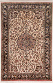 75X122 絨毯 オリエンタル クム シルク 茶色/ベージュ (絹, ペルシャ/イラン)