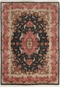  Oriental Tabriz 50 Raj With Silk Rug 100X140 Brown/Orange Wool, Persia/Iran