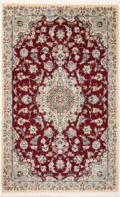  Nain 9La Sherkat Farsh Rug 90X145 Persian Wool Beige/Dark Red Small