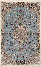 90X145 Alfombra Oriental Nain 9La Sherkat Farsh Gris/Azul (Lana, Persia/Irán)