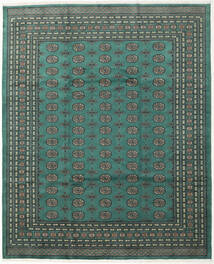 Pakistan Bokhara 2Ply Rug 249X304 Green/Dark Grey Wool, Pakistan Carpetvista