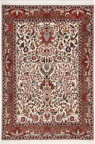 絨毯 ペルシャ タブリーズ 50 Raj シルク製 105X155 茶色/レッド (ウール, ペルシャ/イラン)