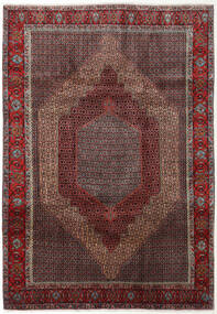 Tappeto Persiano Senneh Fine 202X288 Rosso Scuro/Rosso (Lana, Persia/Iran)