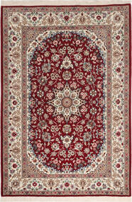 Tappeto Isfahan Ordito In Seta 108X164 Arancione/Beige ( Persia/Iran)