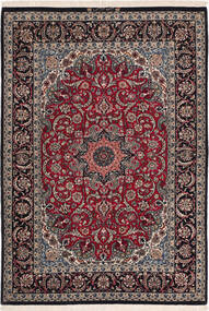  Isfahan Seidenkette Teppich 116X168 Persischer Rot/Dunkelrot Klein