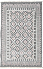 160X230 Tapis Pet Yarn Kilim Moderne Gris/Gris Clair (Inde) Carpetvista