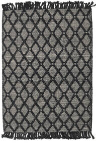 160X230 Kelim Drop/Struktur Teppich Moderner Dunkelgrau/Grau (Wolle, Indien) Carpetvista