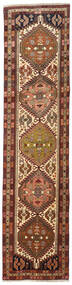 Hamadan Vloerkleed 77X316 Tapijtloper Bruin/Beige Wol, Perzië/Iran Carpetvista