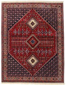 152X195 Dywan Yalameh Orientalny Ciemnoczerwony/Czerwony (Wełna, Persja/Iran) Carpetvista