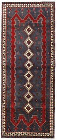 105X265 絨毯 オリエンタル アフシャル 廊下 カーペット ダークピンク/ダークグレー (ウール, ペルシャ/イラン) Carpetvista