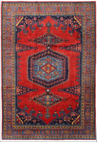  Orientalisk Wiss Matta 219X328 Röd/Mörklila Ull, Persien/Iran Carpetvista