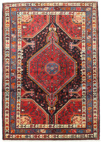 Dywan Perski Hamadan 122X174 Czerwony/Ciemnoczerwony (Wełna, Persja/Iran)