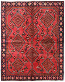 145X187 Alfombra Afshar Oriental Rojo/Rojo Oscuro (Lana, Persia/Irán) Carpetvista