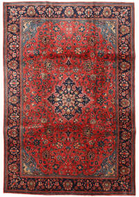  Oosters Mahal Vloerkleed 209X307 Rood/Donker Roze Wol, Perzië/Iran Carpetvista