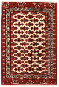 Koberec Orientální Turkaman 134X198 Červená/Béžová (Vlna, Persie/Írán)