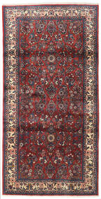  Persian Sarouk Rug 102X202 Red/Dark Grey Carpetvista