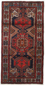  Hamadan Teppich 104X205 Persischer Wollteppich Dunkelrot/Rot Klein Carpetvista