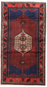  105X195 Hamadan Rug Red/Dark Pink Persia/Iran Carpetvista
