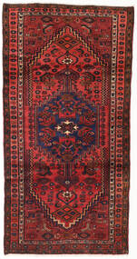 104X202 Hamadan Teppich Orientalischer Dunkelrot/Rot (Wolle, Persien/Iran) Carpetvista