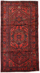 111X210 Hamadan Teppich Orientalischer Dunkelrot/Rot (Wolle, Persien/Iran) Carpetvista