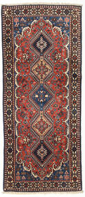  Orientalisk Yalameh 80X195 Hallmatta Röd/Mörkröd Ull, Persien/Iran Carpetvista