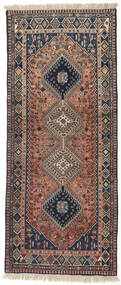  Orientalischer Yalameh Teppich 79X186 Läufer Dunkelgrau/Braun Wolle, Persien/Iran Carpetvista