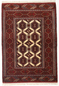  Turkaman Χαλι 103X146 Περσικό Μαλλινο Σκούρο Κόκκινο/Καφέ Μικρό Carpetvista
