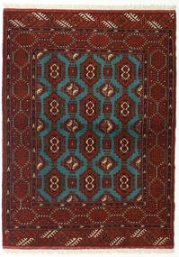 Turkaman Teppe 110X148 Mørk Rød/Brun Ull, Persia/Iran Carpetvista
