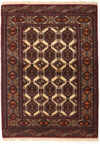 Alfombra Oriental Turkaman 118X161 Rojo Oscuro/Beige (Lana, Persia/Irán)