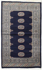 93X157 Tapete Oriental Paquistão Bucara 2Ply Azul Escuro/Cinzento (Lã, Paquistão) Carpetvista