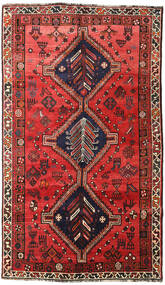  Orientalisk Shiraz Matta 147X250 Röd/Mörkröd Ull, Persien/Iran Carpetvista