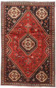Shiraz Matta 164X248 Röd/Brun Ull, Persien/Iran Carpetvista
