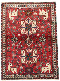  Shiraz Rug 109X151 Persian Wool Red/Dark Red Small Carpetvista