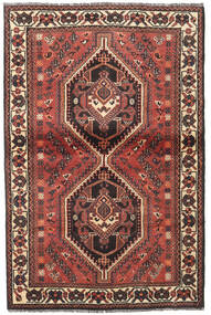Shiraz Vloerkleed 101X153 Rood/Donkerrood Wol, Perzië/Iran Carpetvista