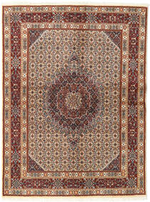  Orientalsk Moud Tæppe 142X193 Brun/Beige Persien/Iran Carpetvista