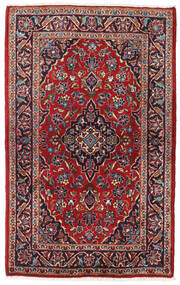  Persischer Keshan Fine Teppich 95X147 Rot/Dunkelrosa (Wolle, Persien/Iran)