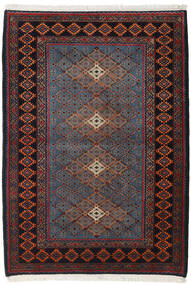  Persian Taleghan Rug 112X157 Dark Red/Dark Grey (Wool, Persia/Iran)