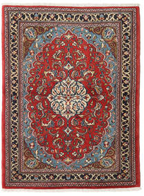 Koberec Orientální Sarough Fine 110X145 Červená/Tmavě Červená (Vlna, Persie/Írán)